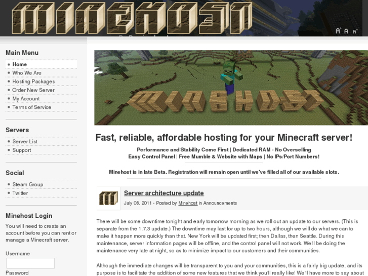 www.minehost.biz