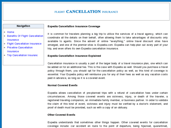 www.flightcancellationinsurance.net