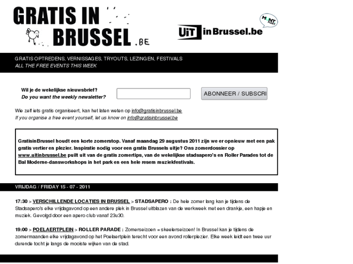 www.gratisinbrussel.be