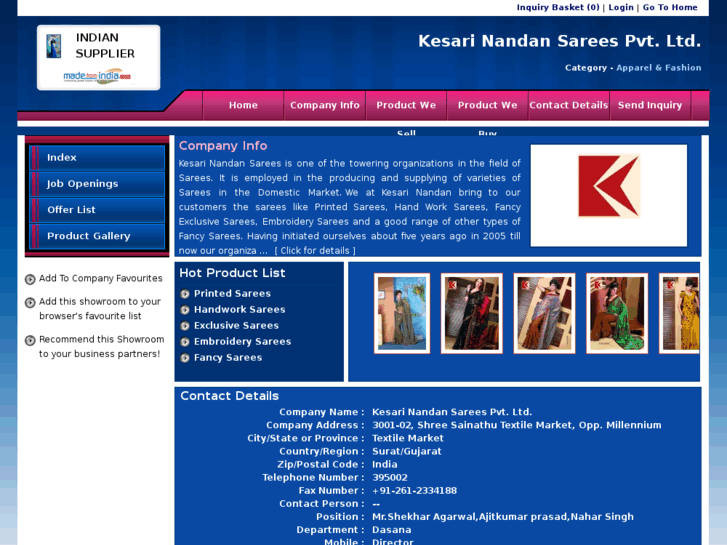 www.kesarinandansarees.com