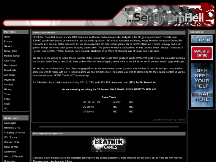 www.sentfromhell.net