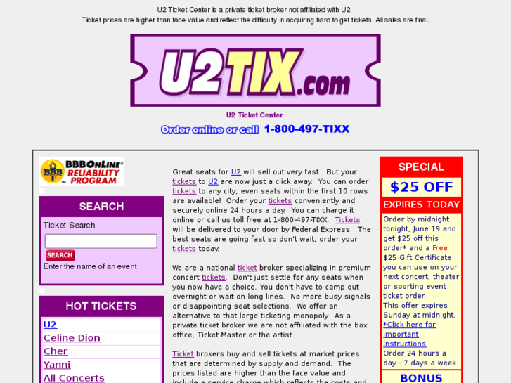 www.u2tix.com