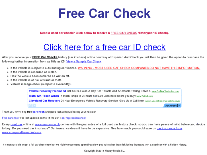 www.freecarcheck.net