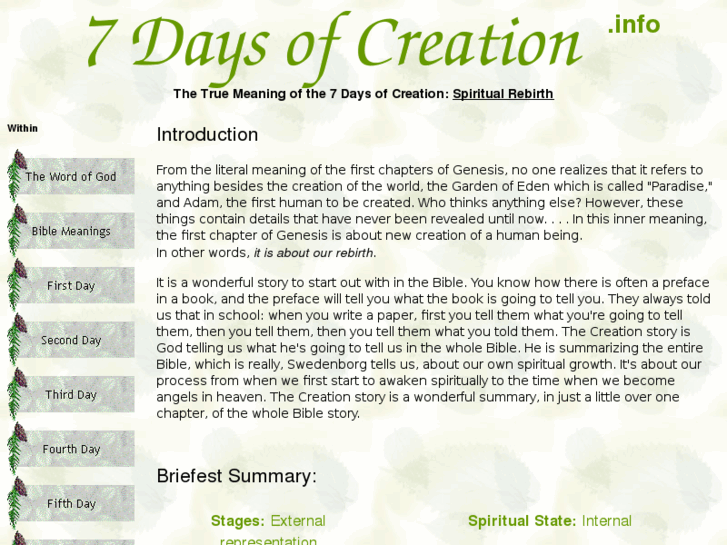 www.7daysofcreation.info