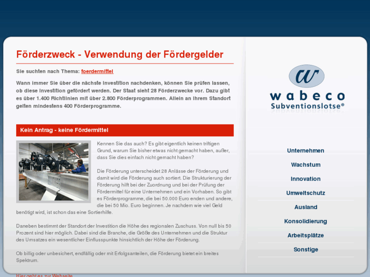 www.foerderzweck.info