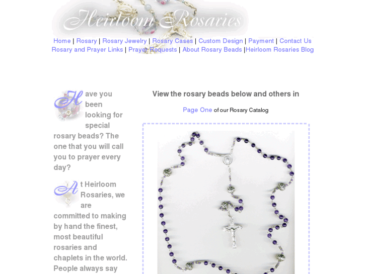 www.heirloomrosaries.com