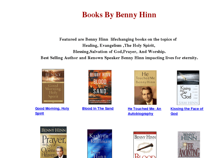 www.booksbybennyhinn.com