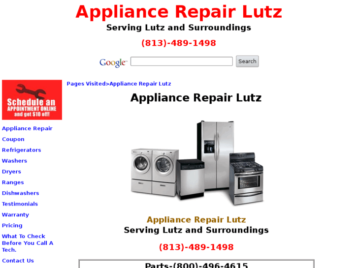 www.appliancerepairlutz.com