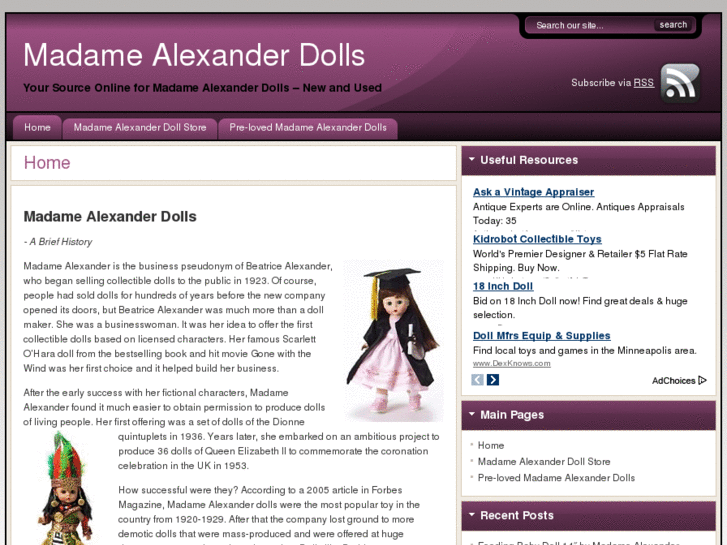 www.madamealexanderdoll.org