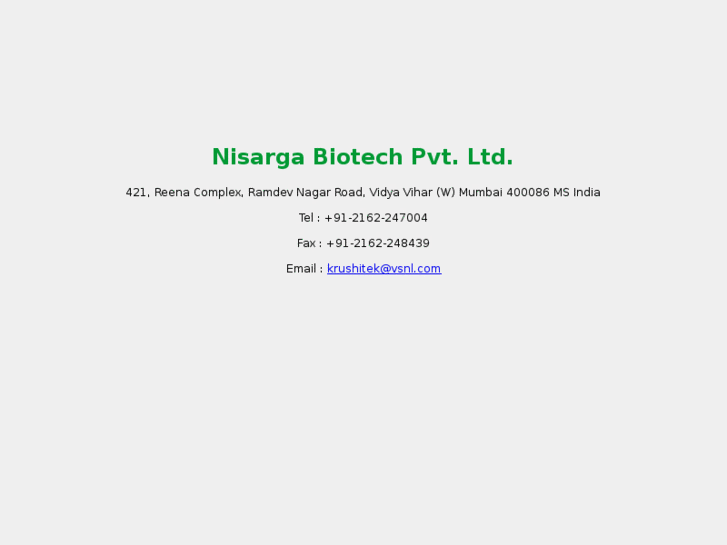 www.nisargabiotech.com