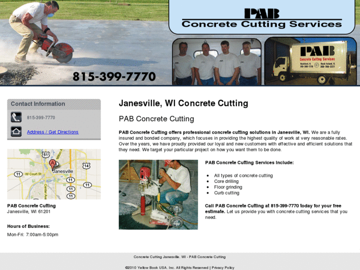 www.pabconcretecuttingjanesville.com