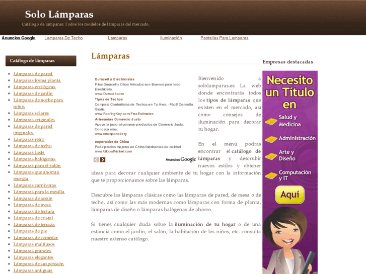 www.sololamparas.es