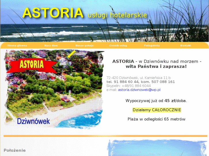 www.astoria-dziwnowek.pl