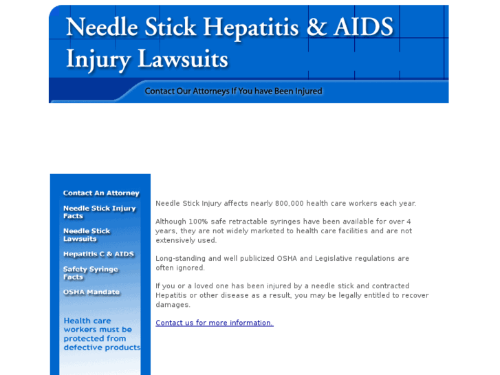 www.needle-stick-syringe-injury.com