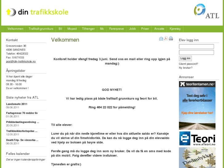 www.din-trafikkskole.no