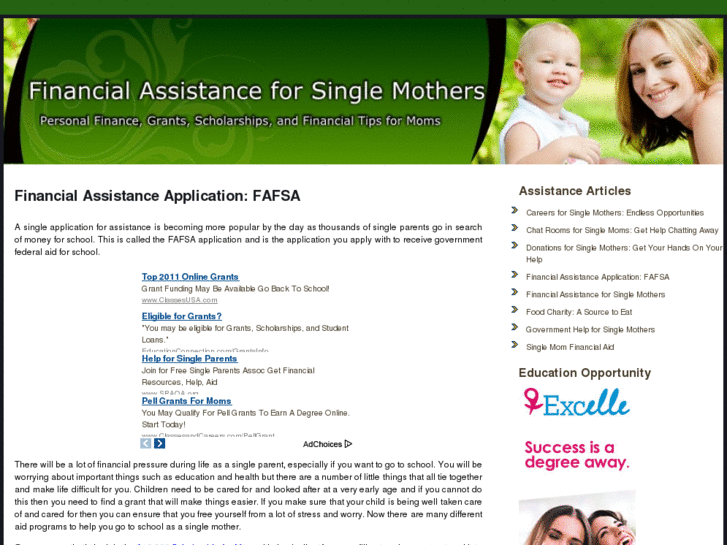 www.financialassistanceforsinglemothers.net