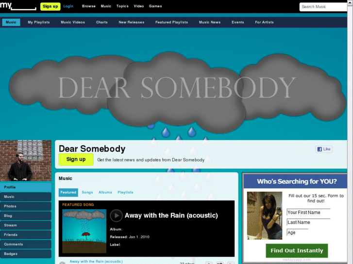 www.dearsomebodymusic.com