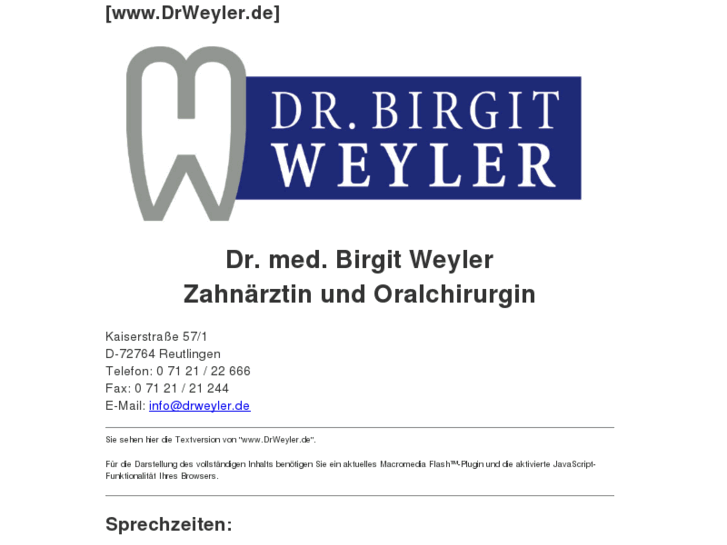 www.drweyler.de