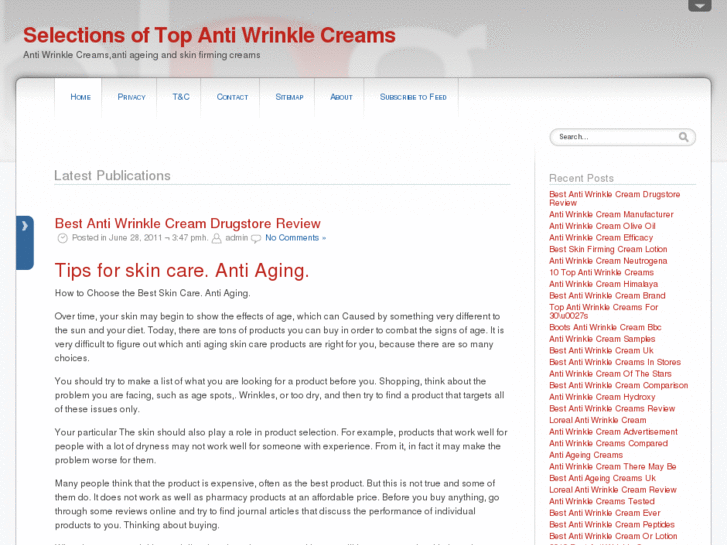 www.proantiwrinklecreams.info