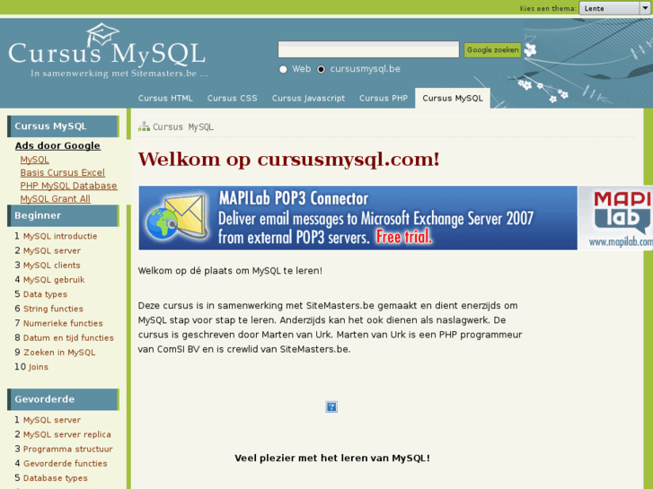 www.cursusmysql.be