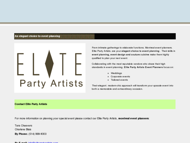 www.elitepartyartists.com