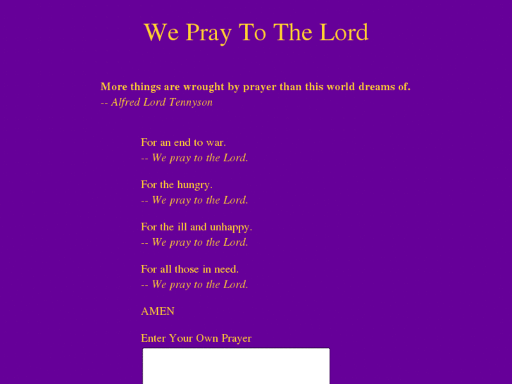 www.wepraytothelord.com