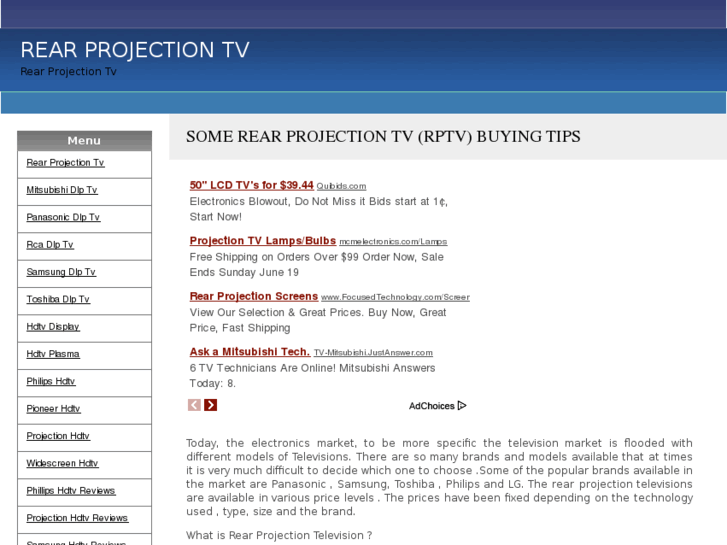 www.rear-projection-tvs.com