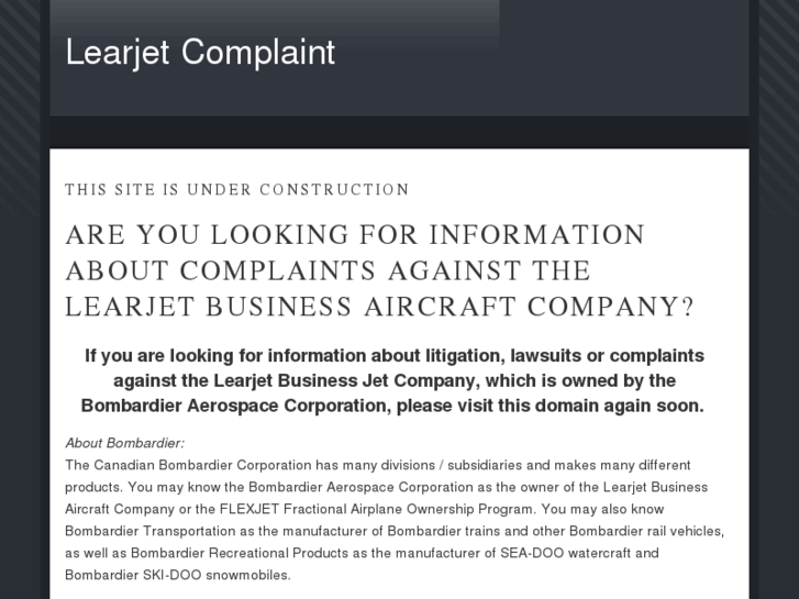 www.learjet-complaint.com