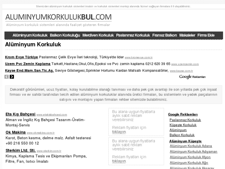 www.aluminyumkorkulukbul.com