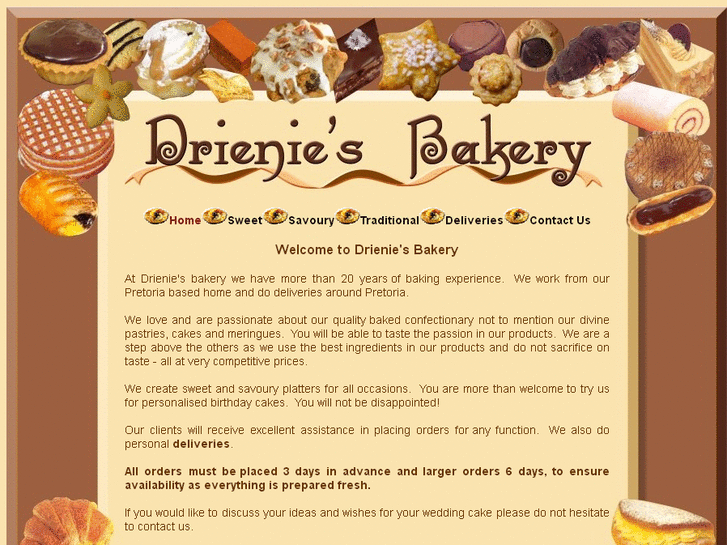 www.drieniesbakery.co.za