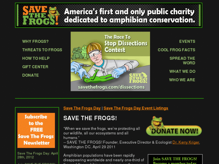 www.savethefrogs.com