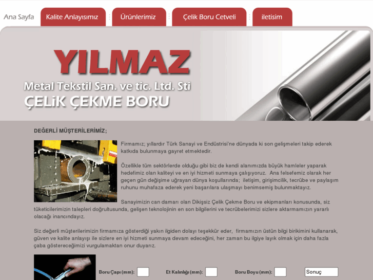 www.yilmazcelikboru.com