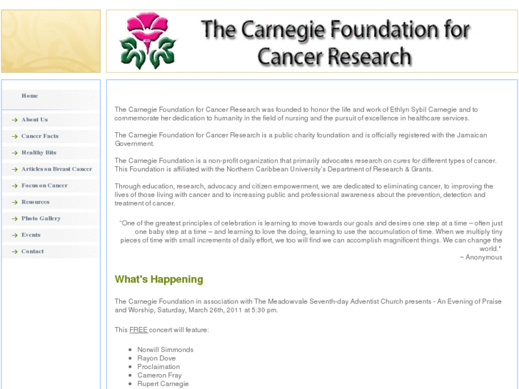 www.carnegiecancerfoundation.com