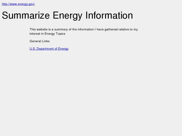 www.summarizeenergyinfo.net