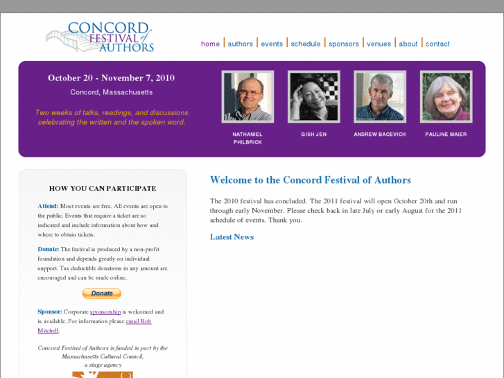 www.concordfestivalofauthors.com