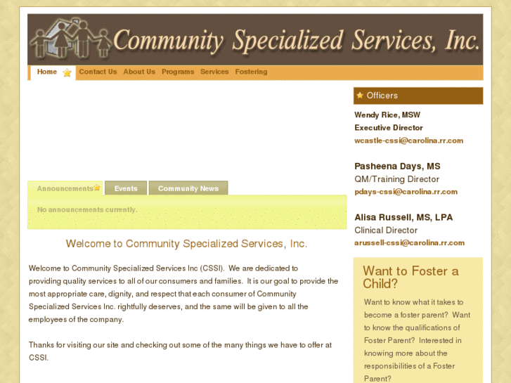 www.communityspecializedservices.org