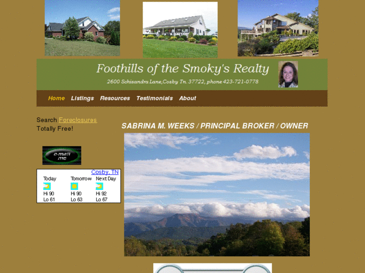 www.foothillsofthesmokysrealty.com