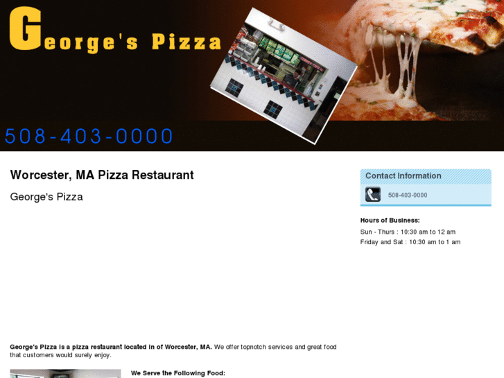 www.georgespizzaworcester.com