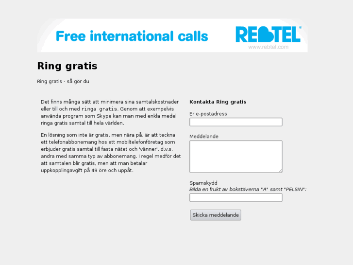 www.ringgratis.se