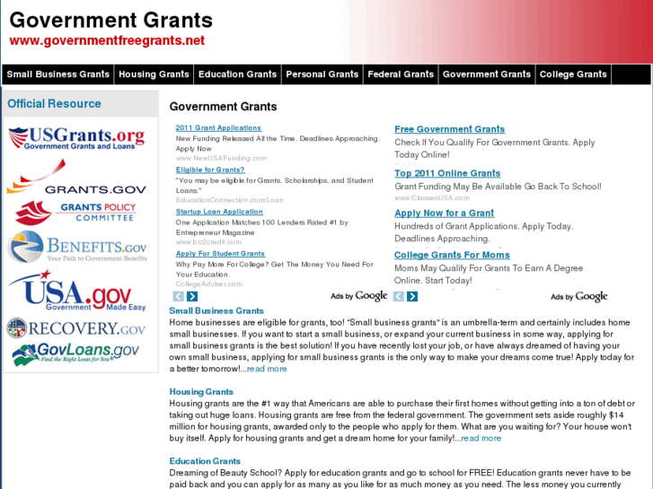 www.governmentfreegrants.net