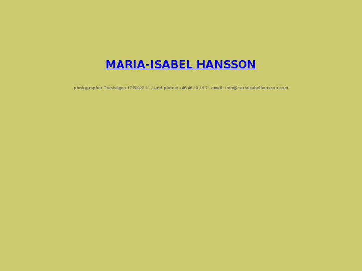 www.mariaisabelhansson.com