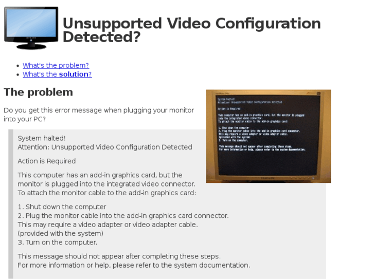 www.unsupportedvideoconfigurationdetected.com