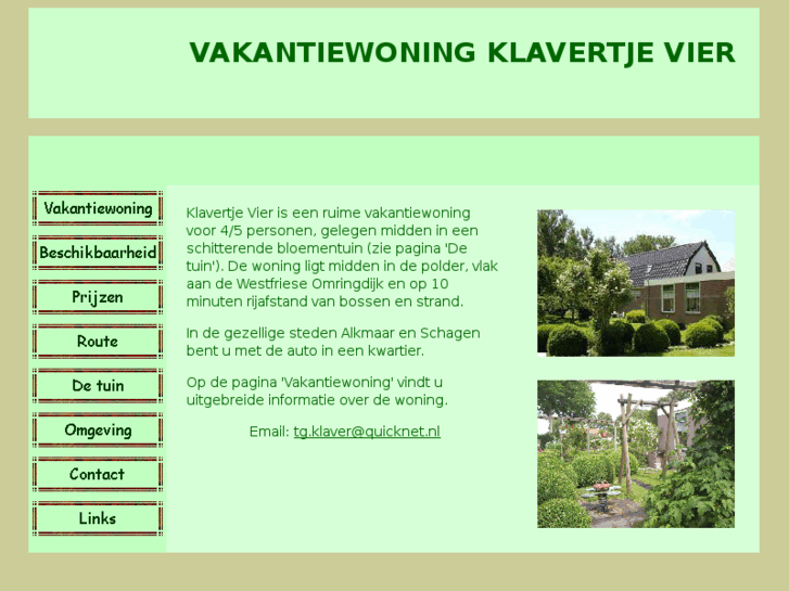 www.vakantiewoningklavertjevier.com