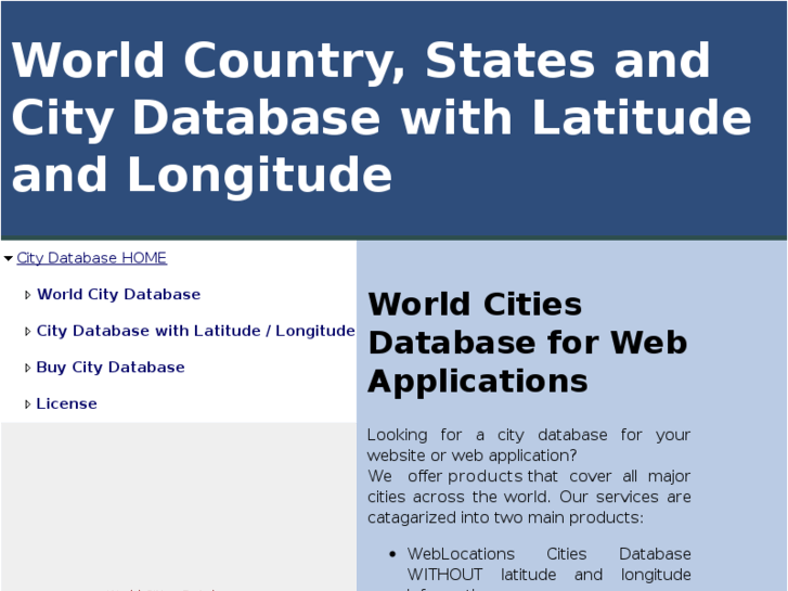 www.worldcitiesdatabase.com