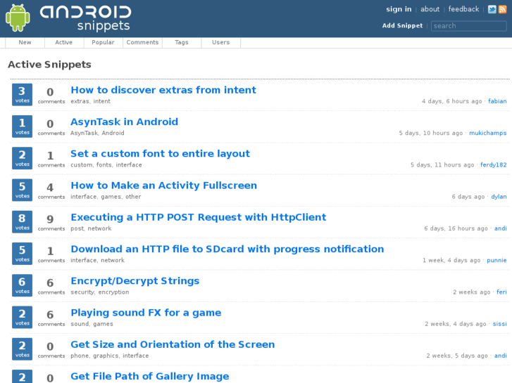 www.androidsnippets.com