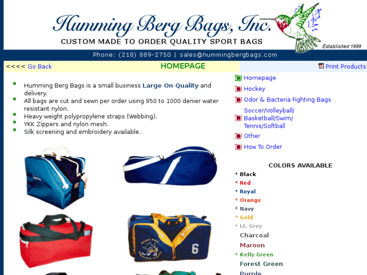 www.hummingbergbags.com