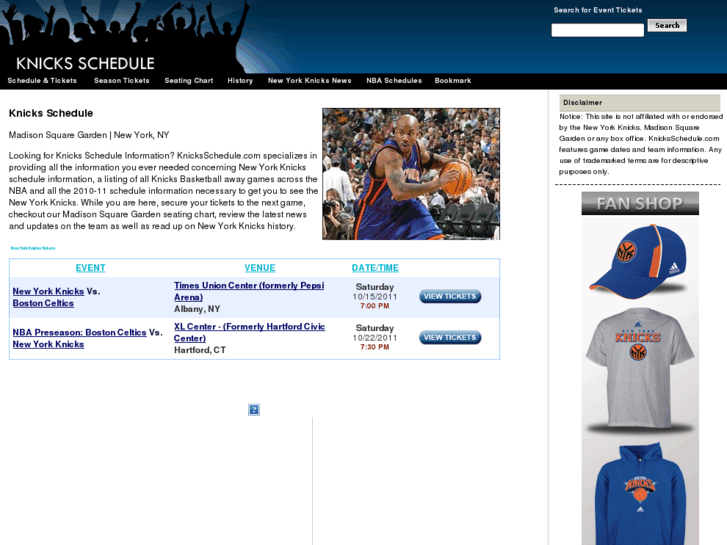 www.knicksschedule.com