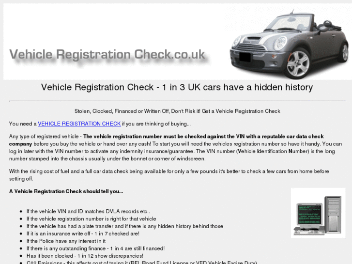 www.vehicleregistrationcheck.com