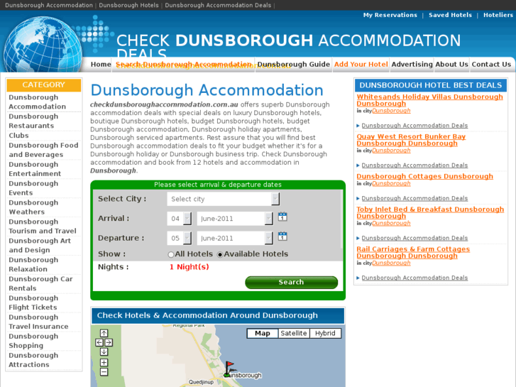 www.checkdunsboroughaccommodation.com.au