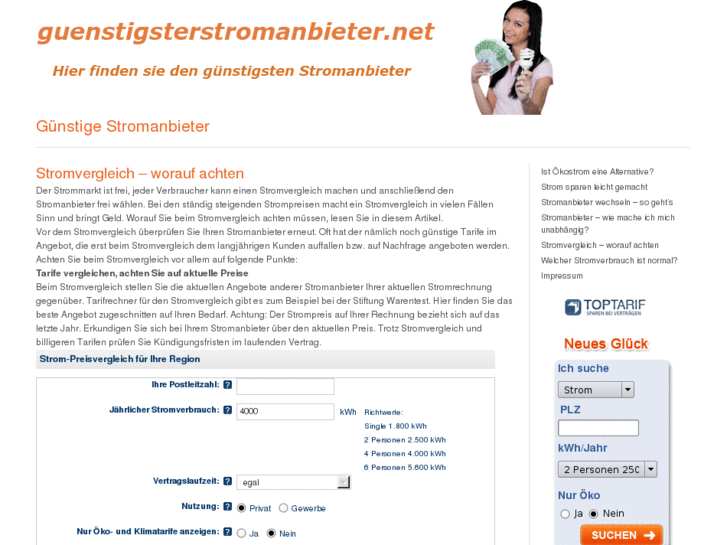 www.guenstigsterstromanbieter.net